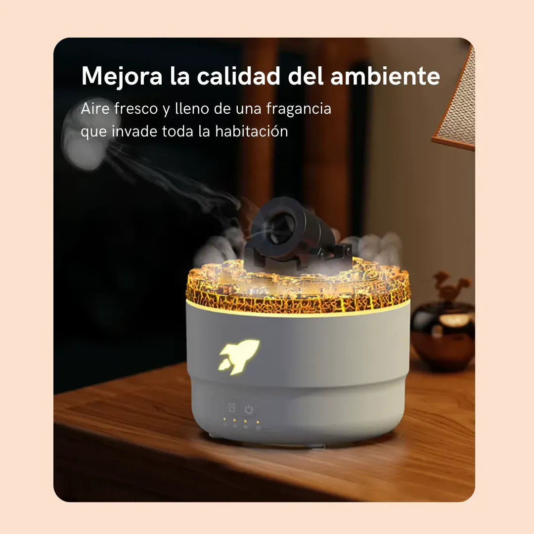 LavaZen™ Pro: Humidificador Ultrasónico con Tecnología de Llama Real