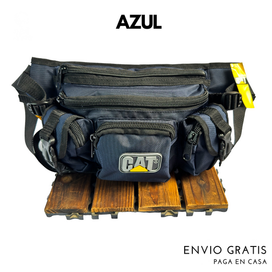 RIÑONERA TÁCTICA PREMIUM CATERPILLAR® - La Única 100% Impermeable con Compartimento de Seguridad que Protege Tus Pertenencias en Cualquier Clima"