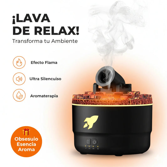 LavaZen™ Pro: Humidificador Ultrasónico con Tecnología de Llama Real