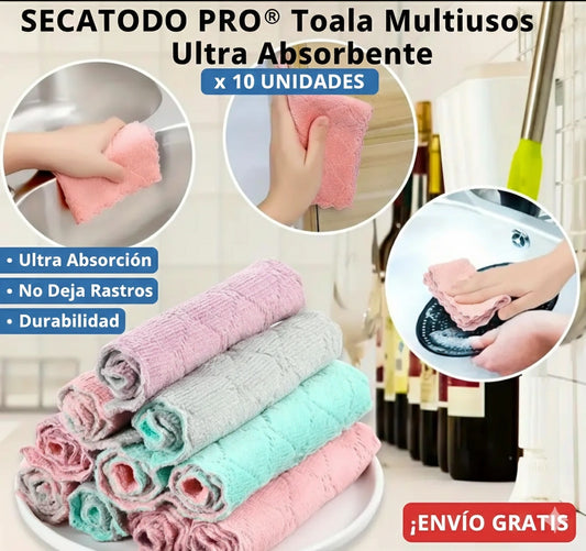 SECATODO PRO® – Limpia, Seca y No Deja Rastro | Pack 10 Unidades