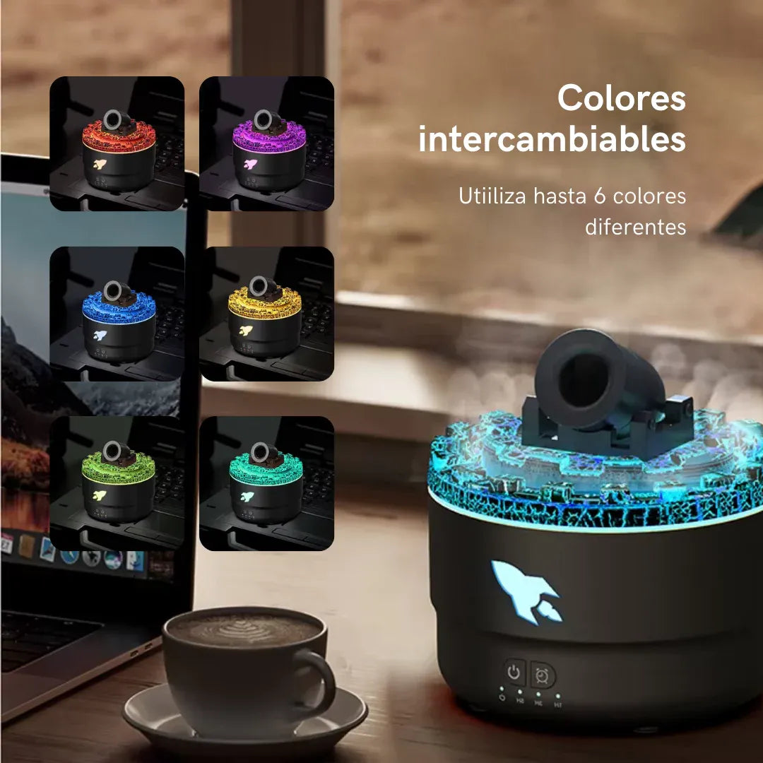 LavaZen™ Pro: Humidificador Ultrasónico con Tecnología de Llama Real